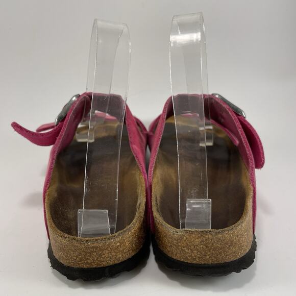 Birkenstock Arizona Sandals Womens Size 38 US 7-7.5 Pink Oiled Leather Soft FB - Picture 4 of 9